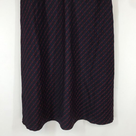 AEROPOSTALE - WOMEN'S 6 - NAVY & RED POLYESTER BLEND A-LINE MAXI SKIRT Y2K 90'S - Picture 3 of 8